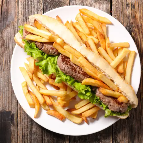 Américain steak gratiné